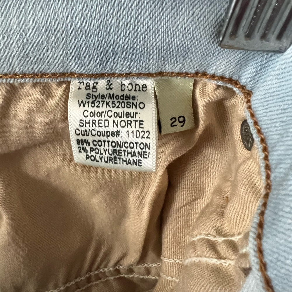 Rag & Bone Zipper Capri Jean, Size 29 - Picture 6 of 16